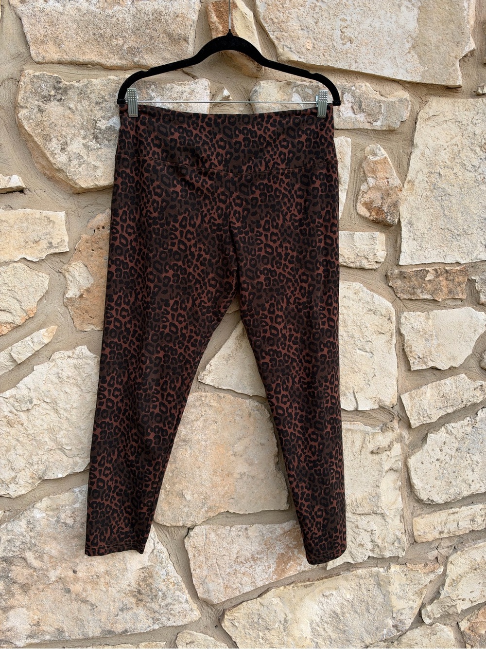 Casablanca Marrakech Lift & Sculpt Brown Leopard Print Leggings size large